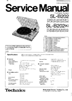 Technics - SLB-202 - Service manual 